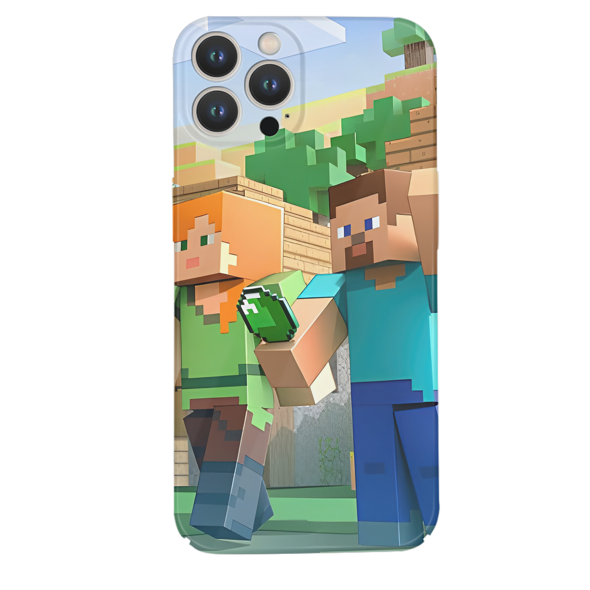 （画像用） マインクラフト ブロックの世界 Minecraft MC Block world 【iPhone 14シリーズ対応】ハードケース